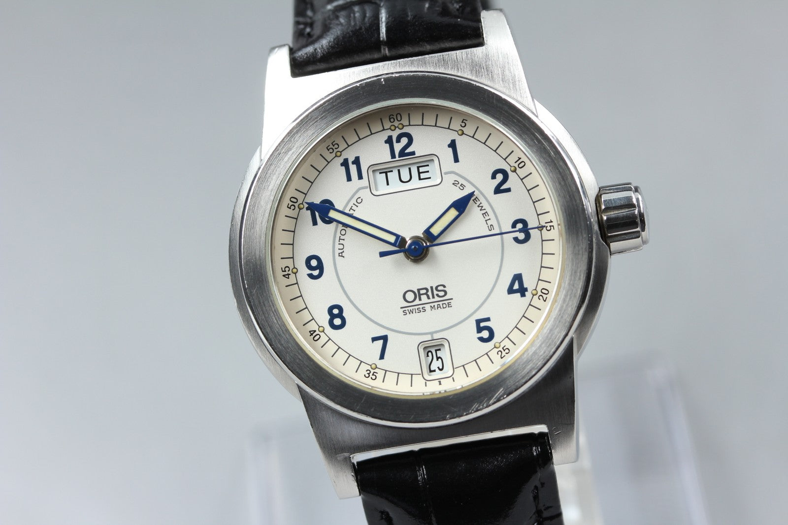 Vintage ORIS Big Crown 7501 Automatic White Day/Date Men's Watch 34mm JAPAN