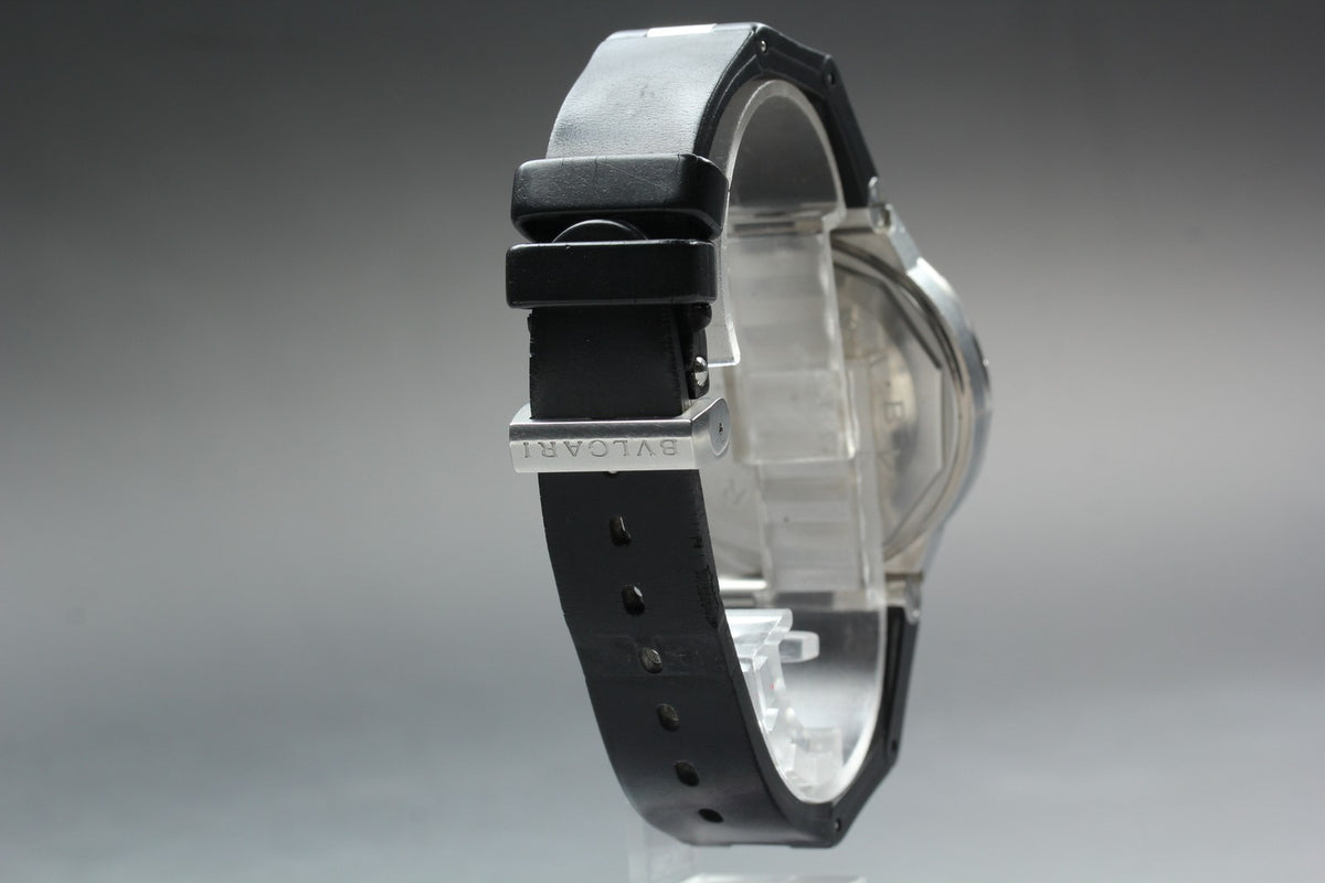 BVLGARI Diagono Scuba SD40S Date black Dial Automatic Men's Watch JAPAN Box