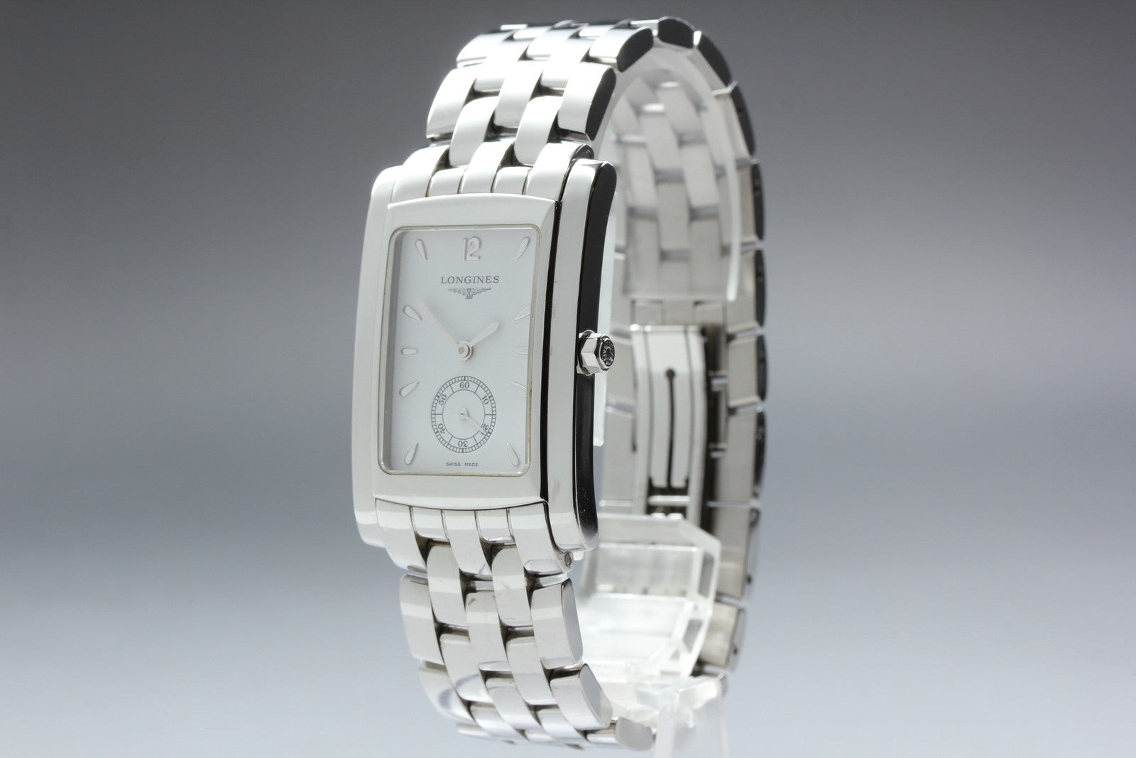 New Batt LONGINES Dolce Vita L5.655.4 Quartz White Dial Men's Watch 26mm JAPAN