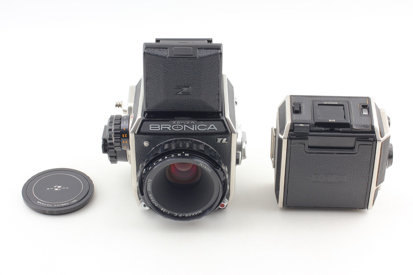 [MINT] Zenza Bronica EC-TL Film Camera Nikkor P.C 75mm f2.8 Lens 6x6 From JAPAN