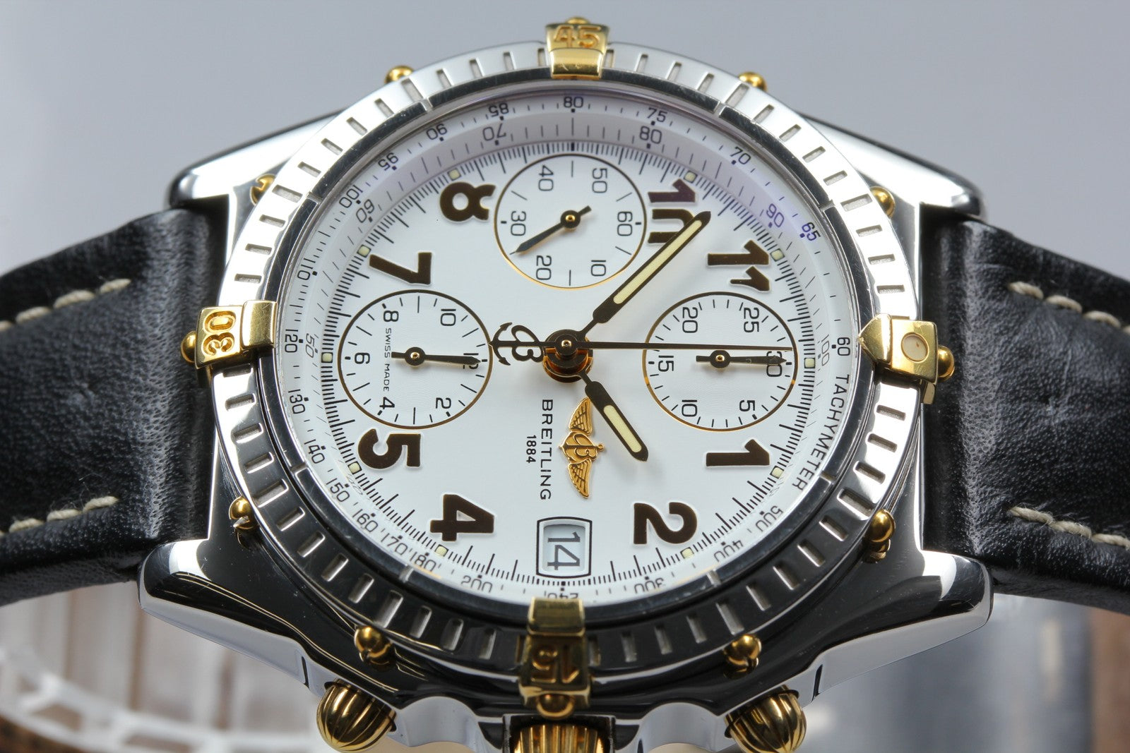 BREITLING Chronomat B13050.1 White Black 39mm Chronograph AT Men's Watch [w/Box]