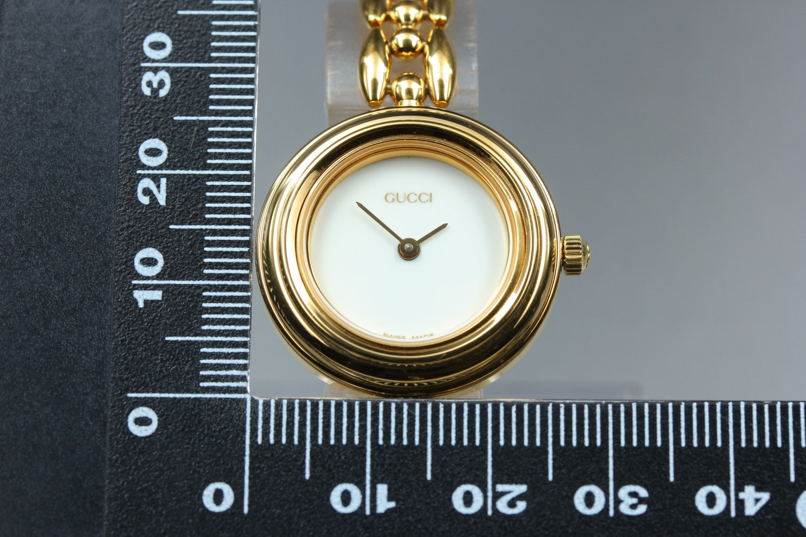[Overhauled] Gucci Change Bezel 11/12.2 Gold  Women's Quartz Watch Vintage Box