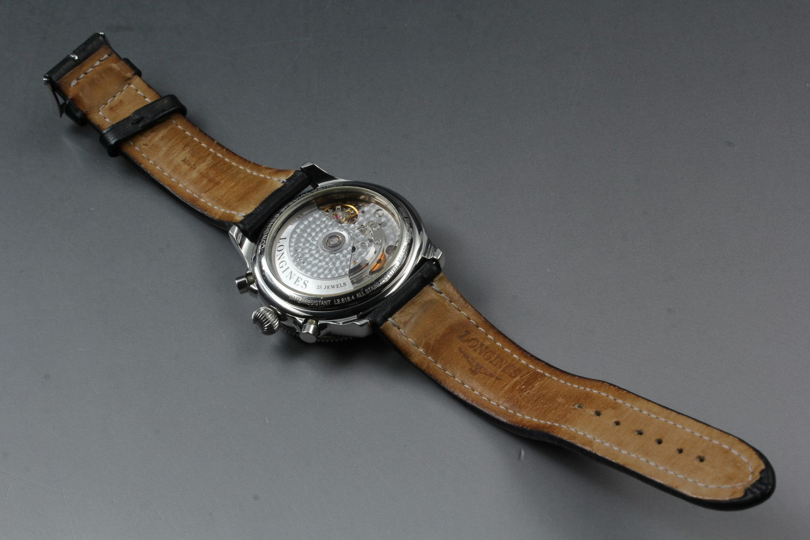 [Exc+5 Box] Longines Lindbergh Hour Angle Chronograph L2.618.4 AT Men's Watch