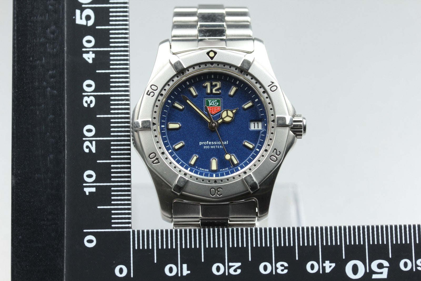 Battery replaced TAG HEUER Professional 200m WK1213 Blue Men's Watch 35mm JAPAN