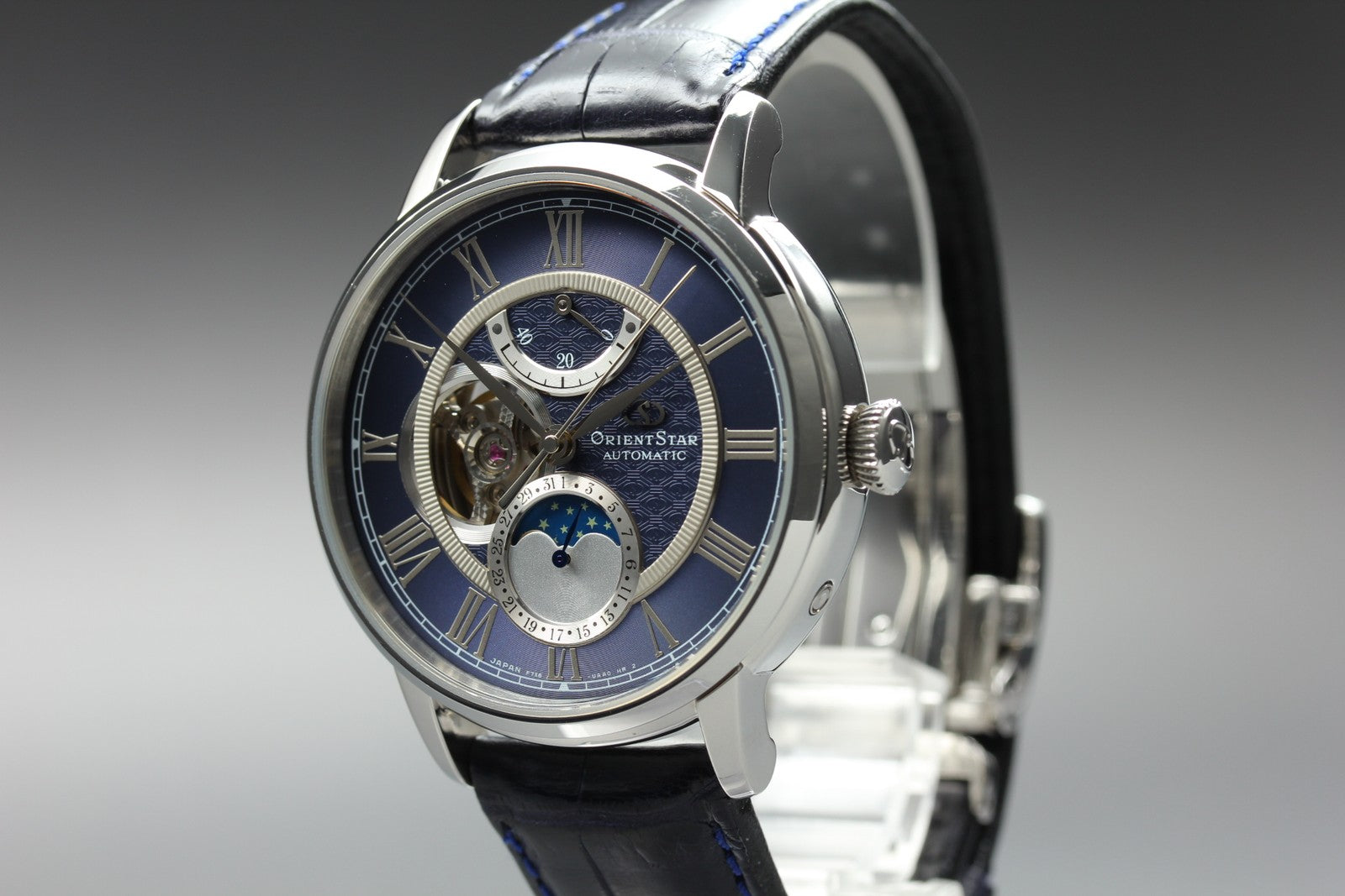 Orient Star Mechanical Moon Phase F7X6-UAA0 Blue Automatic Men's Watch [Box]