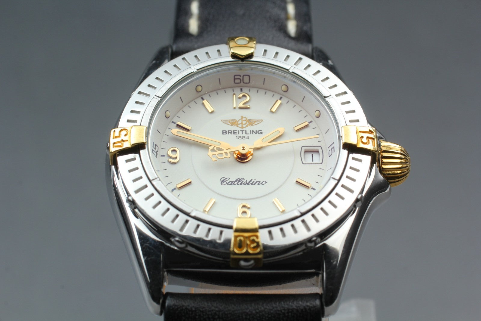[Exc+5] BREITLING Callistino B52045 27mm Silver Black Quartz Women's Watch