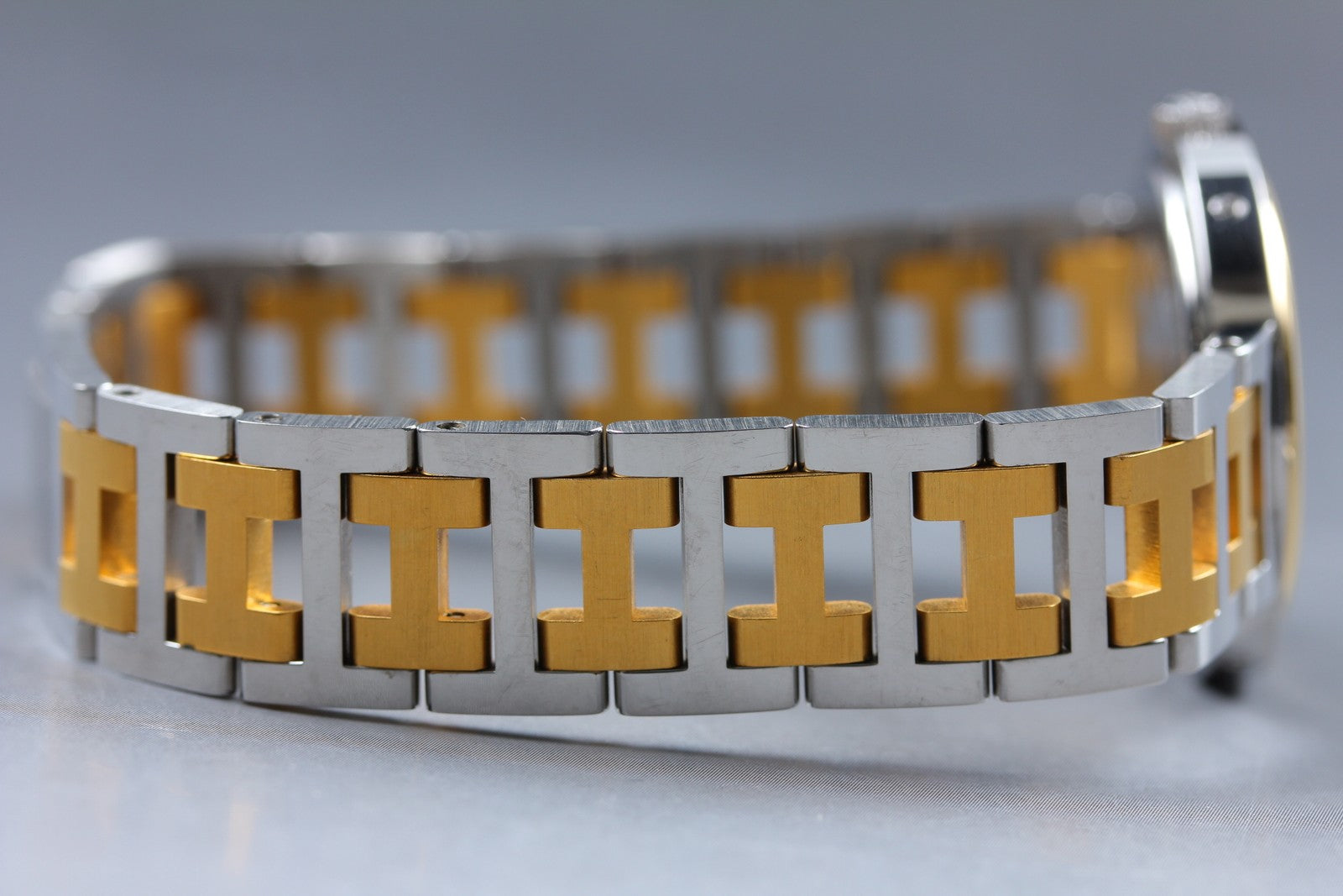 Vintage [Exc+5 Box]  HERMES Clipper White Dial Gold 24mm Woman's Quartz Watch