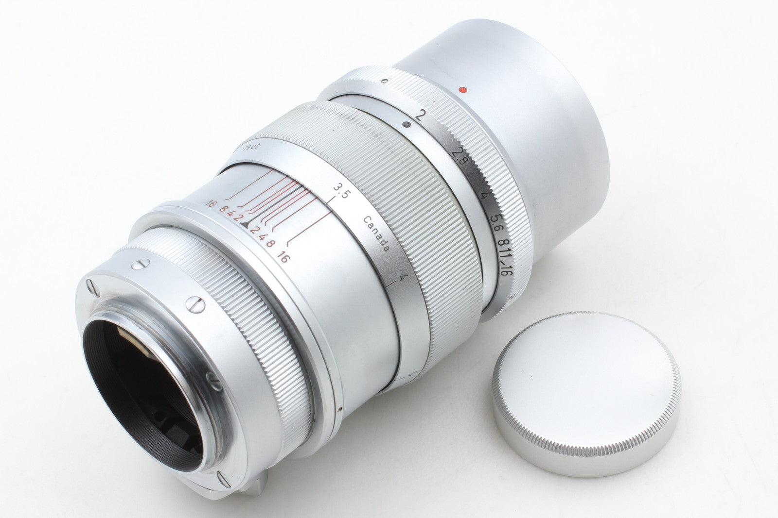 Cla'd [MINT w/ Hood] Leica Summicron 9cm 90mm f2 1st Canada Lens From JAPAN