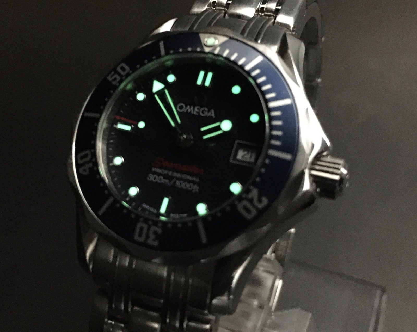 New Batt[N MINT]Box OMEGA Seamaster Professional 2224.8 Cal.1424 Ladies Quartz