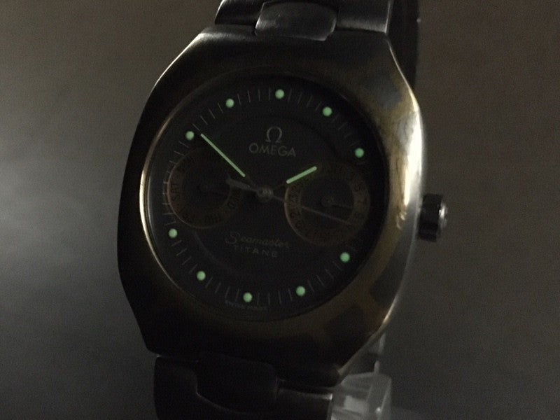OMEGA Seamaster Polaris 396.1121 Titane Day Date Qz Watch Men's Watch Vintage