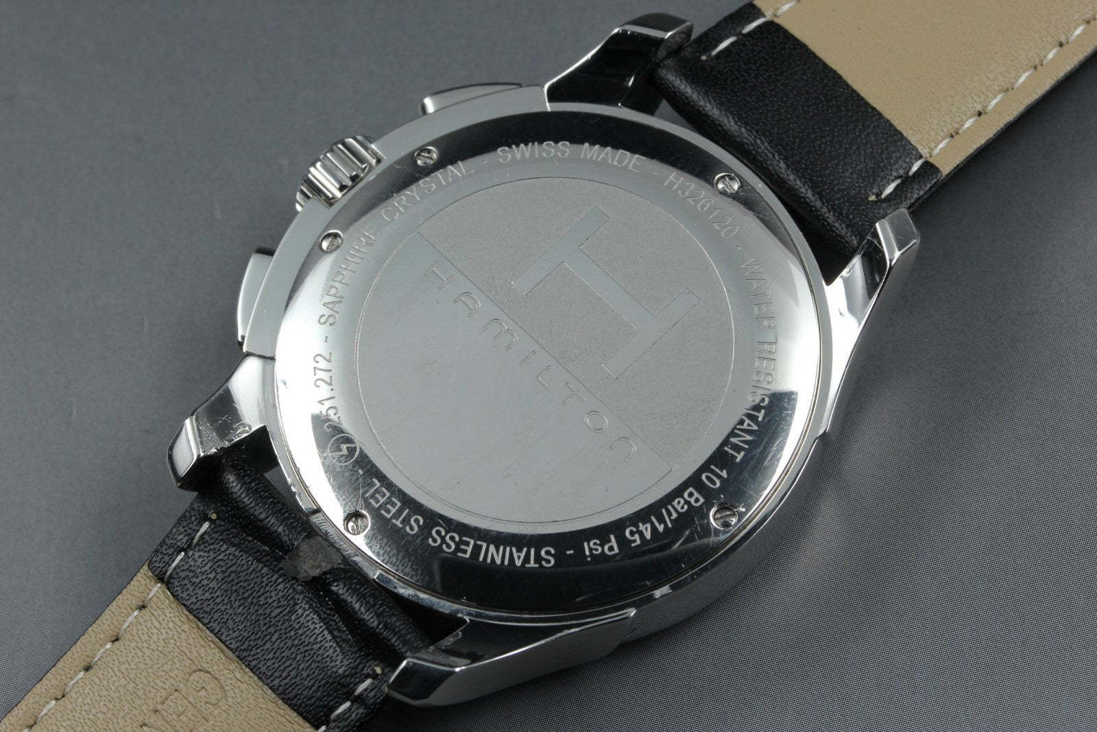 Hamilton Jazzmaster Chrono H326120 Black Chronograph Quartz Men's Watch 41mm JP