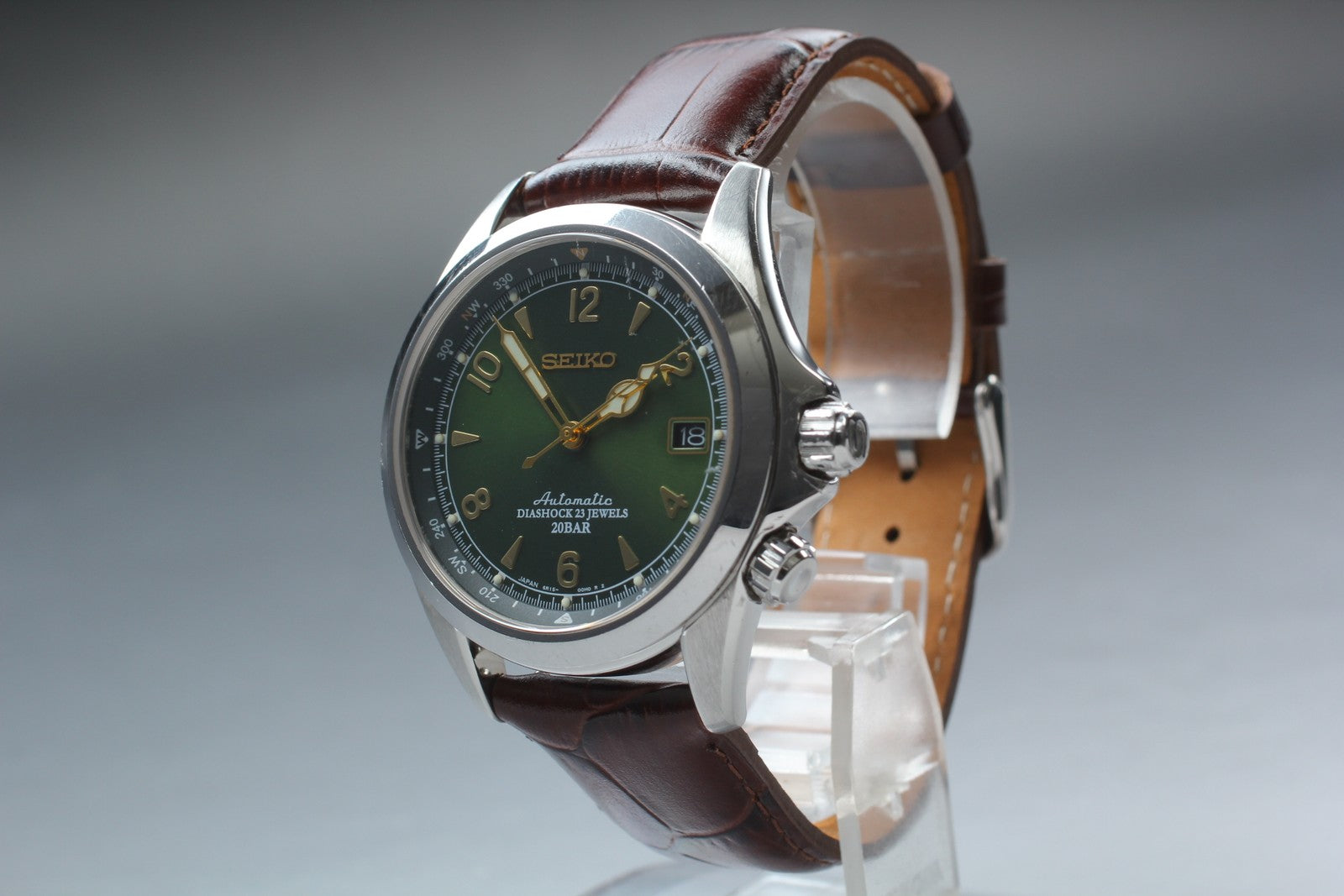 [Exc+5] SEIKO Alpinist 6R15-00E0 SARB017 Green Automatic Men’s Watch JAPAN