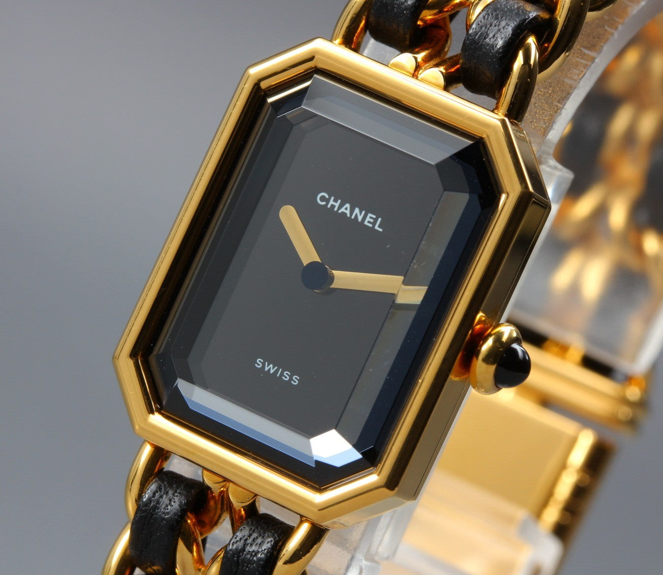 CHANEL Premiere L Size Black Dial Gold 20mm Quartz Women’s Watch [w/Paper]