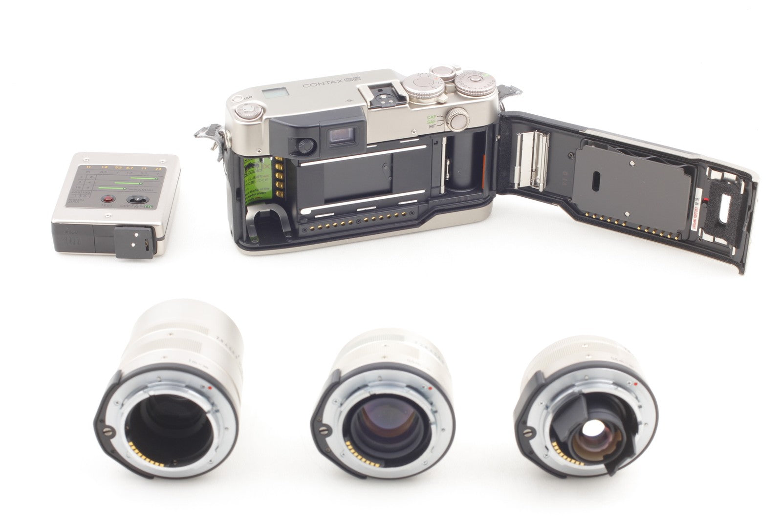 Cla'd [N MINT+++] 3 Lens TLA140 Contax G2 G2D Film Camera + 28mm 45mm 90mm JAPAN