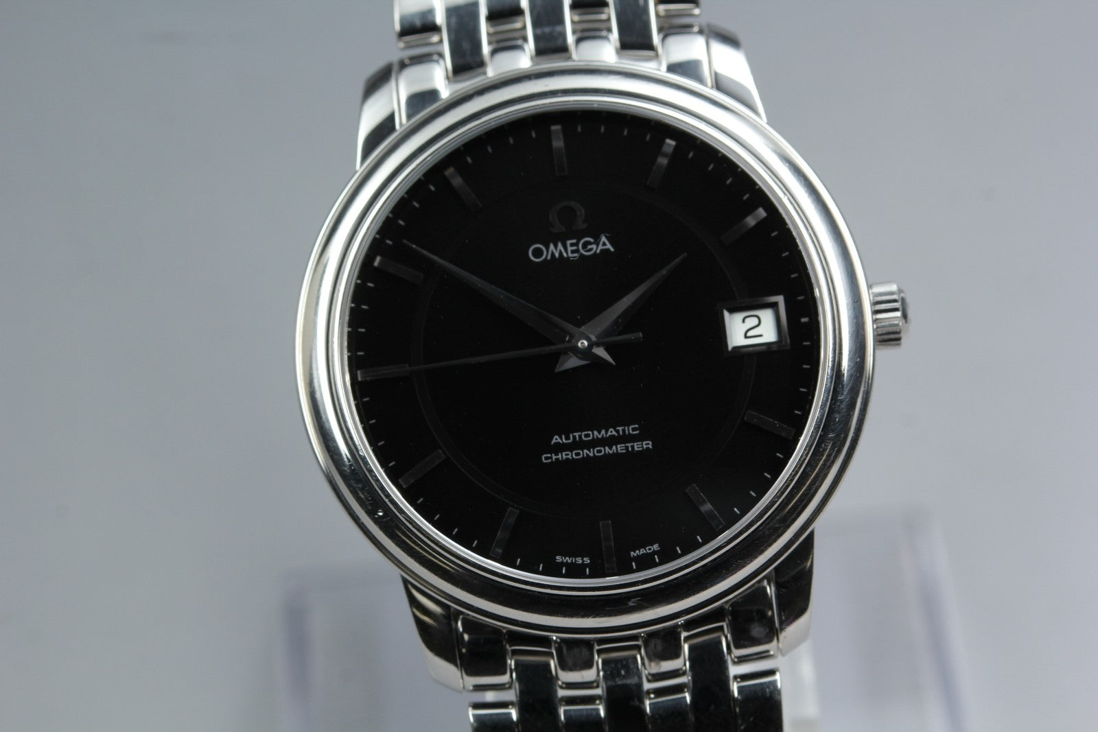 Overhauled [Exc+5 Box] Omega De Ville Prestige 4500.51 34mm Black AT Men's Watch