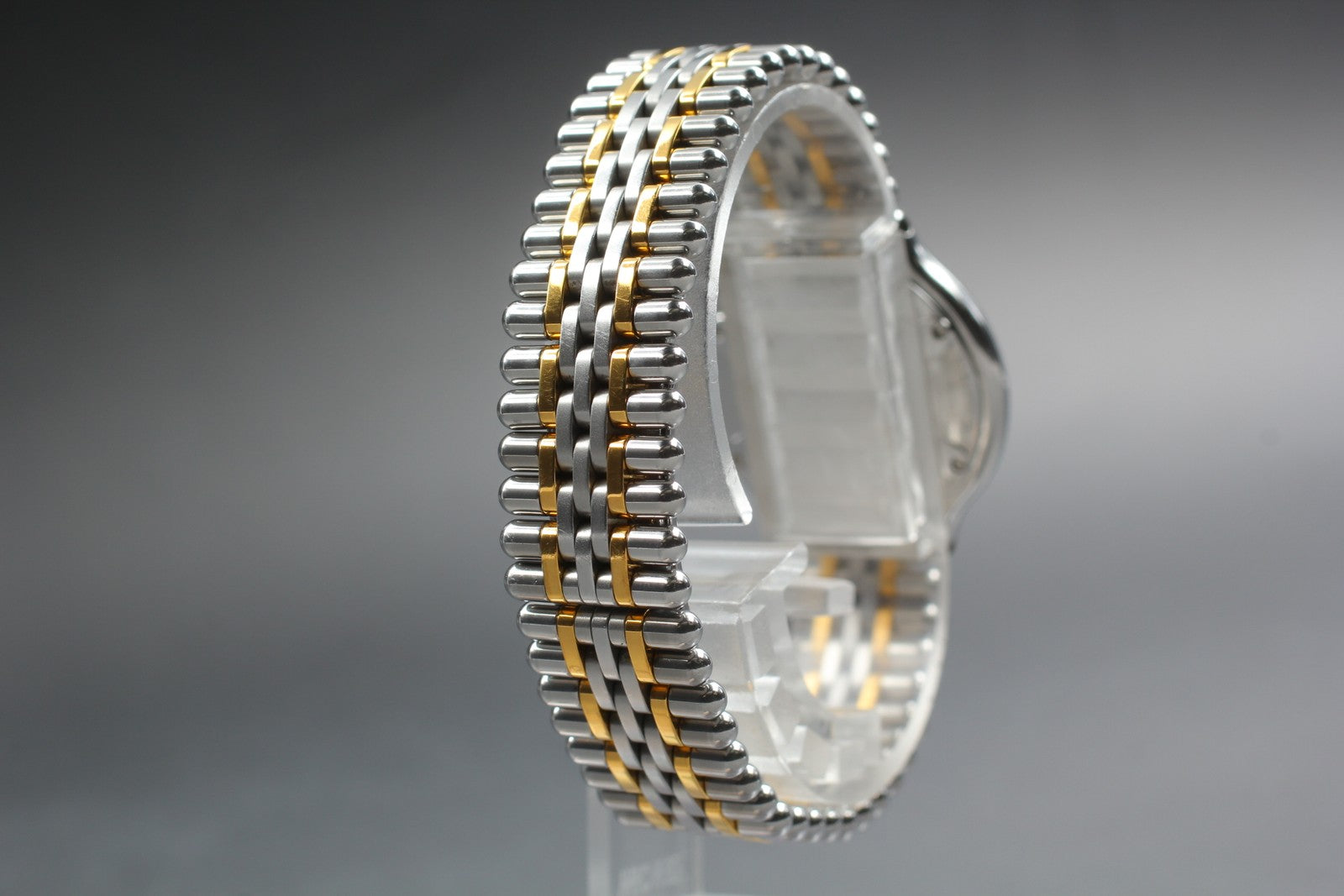 Vintage [Exc+5 Box] Cartier Must de Cartier 21 27mm Silver Gold Women's Qz Watch