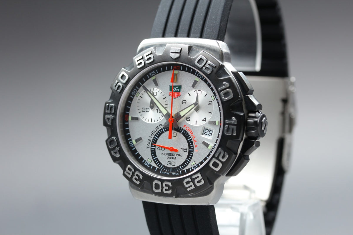 TAG HEUER Formula 1 CAH1111 Silver Dial Quartz Men's Watch 41mm JAPAN Box