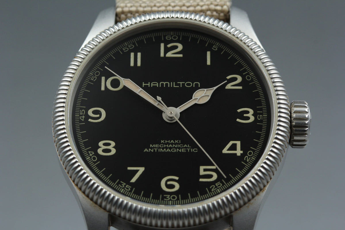 Hamilton Khaki Field Pioneer H604190 Black Automatic Men's Watch 41mm From JAPAN