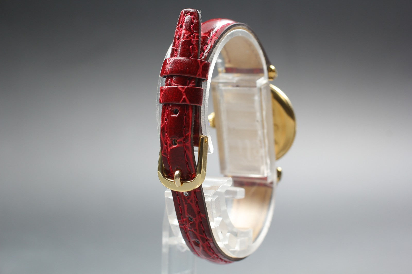 Vintage[Near MINT- Box] Cartier Must Colisee Vermeil 590002 Red Women's Qz Watch