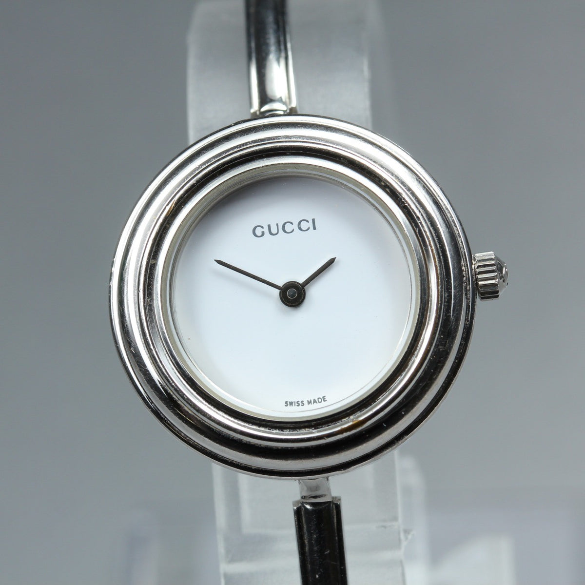 GUCCI Change Bezel 11/12.2L 12Color Quartz Silver Women's Watch 26mm JAPAN Box