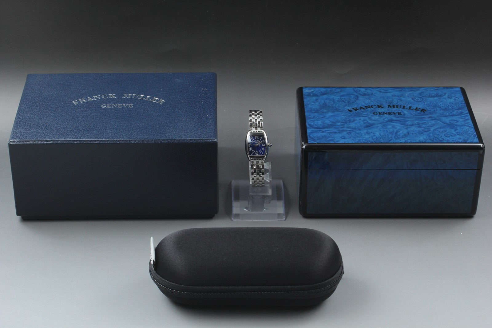[Near Mint Box] Franck Muller Tonneau Curvex 2251QZ Blue Women's Quartz Watch