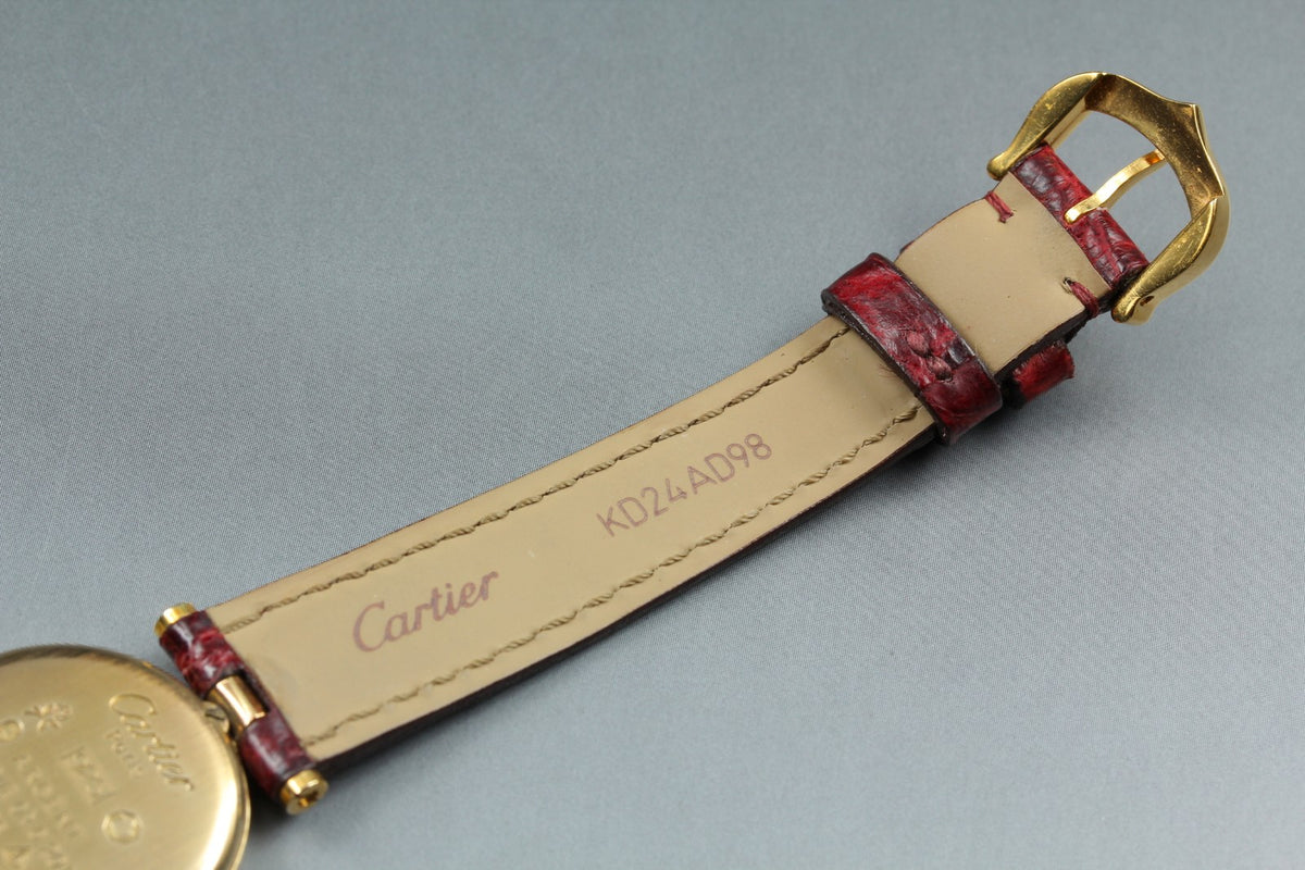 Cartier Must de Cartier Vendome 24mm Red Gold Women's Qz Watch Vintage [Pouch]