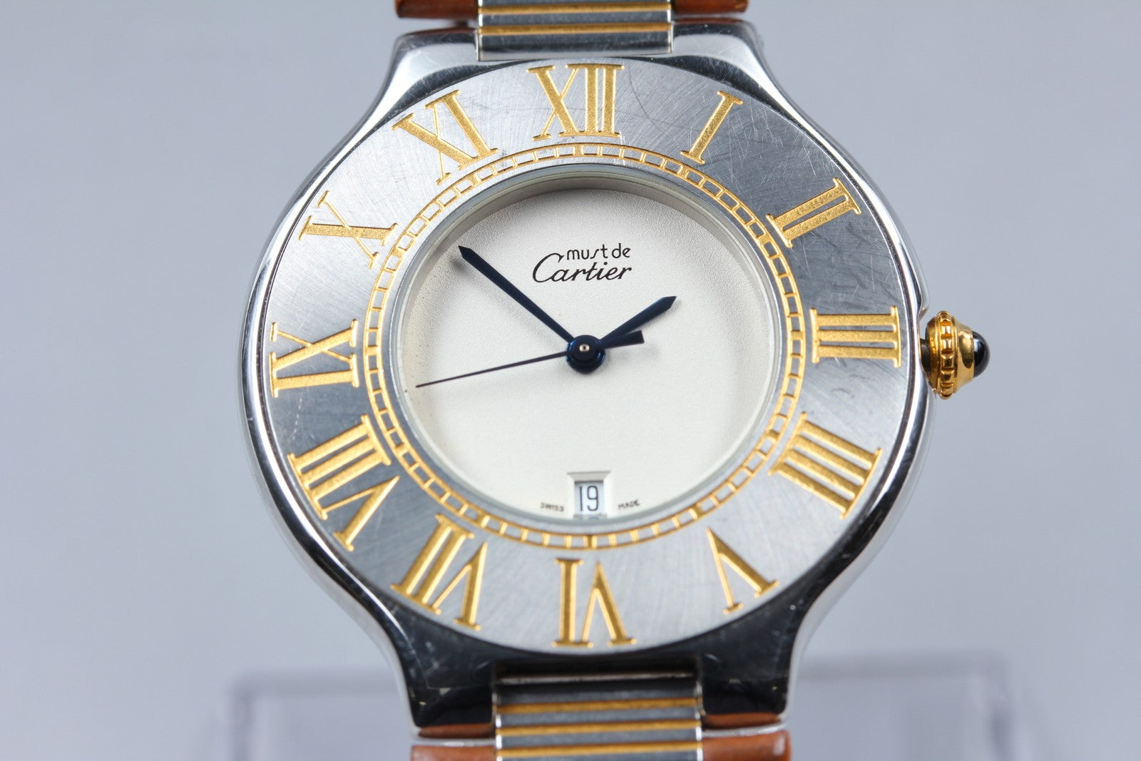 Vintage [Exc+5 Box] Cartier Must de Cartier 21 126000P 34mm Men's Quartz Watch