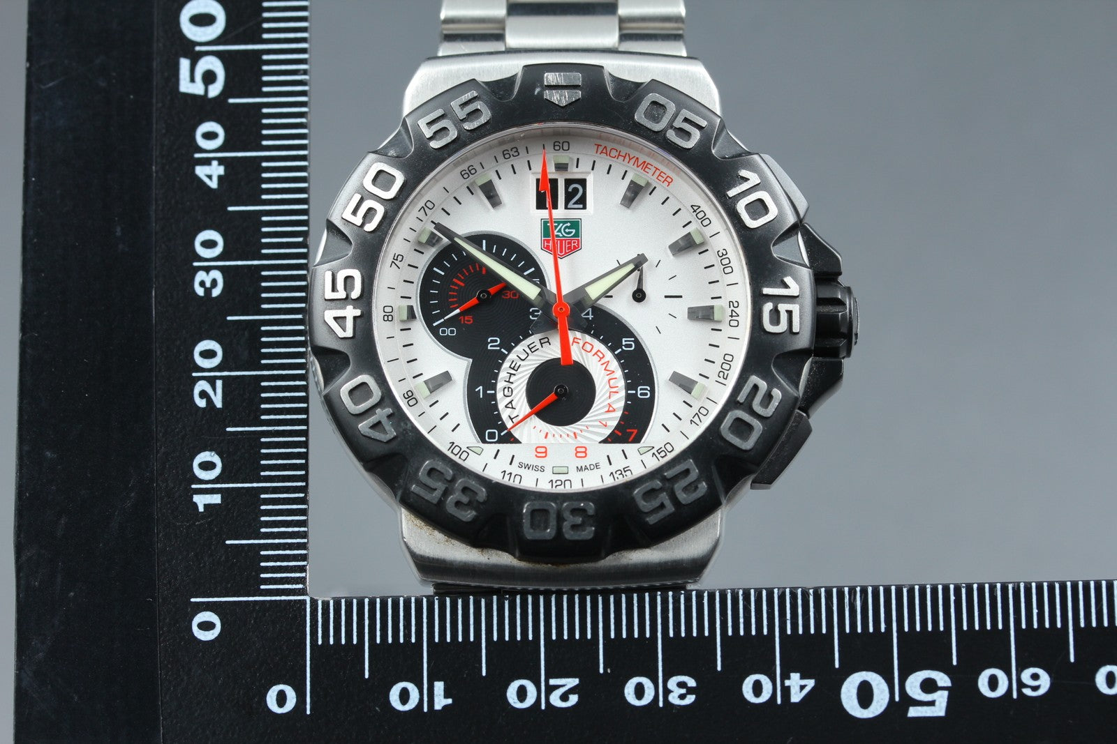 TAG Heuer Formula 1 CAH1011 Quartz Chronograph White Dial Men's Watch 44mm JP