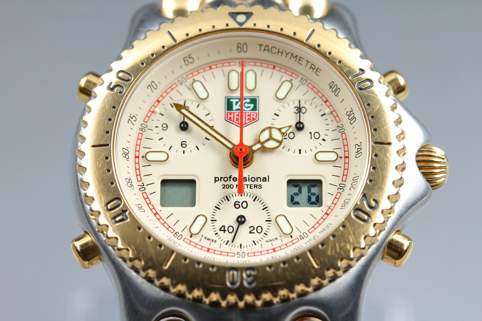 Vintage [Exc+5] TAG HEUER SENNA SEL S/el CG1123-0 Chronograph Men's Quartz Watch
