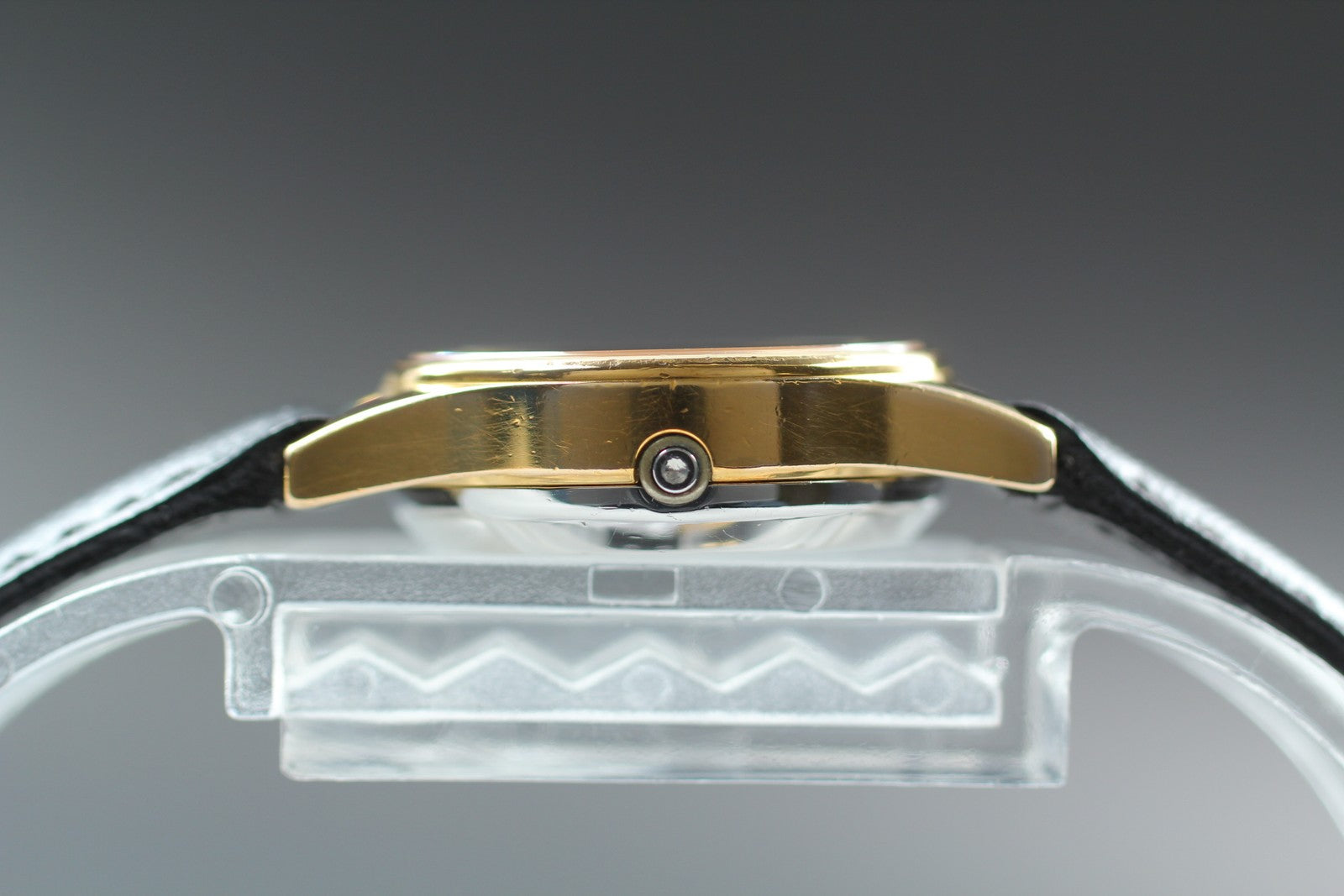 Vintage [Exc+5] OMEGA De Ville Cal.1353 591.0019 Gold Black Quartz Women's Watch