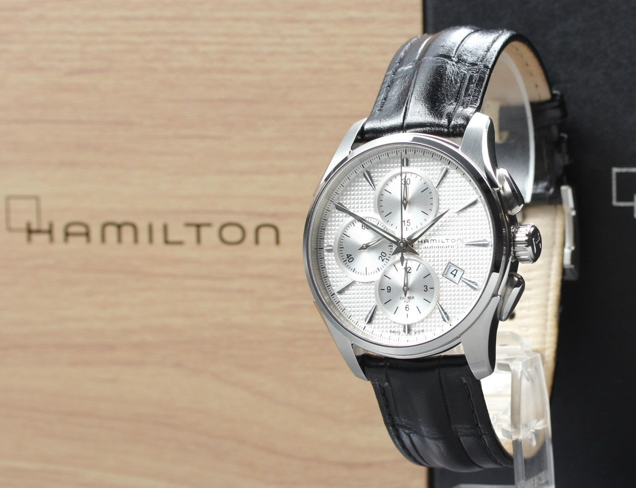 HAMILTON Jazzmaster Auto Chrono H325960 Silver Black Automatic Men's Watch [Box]