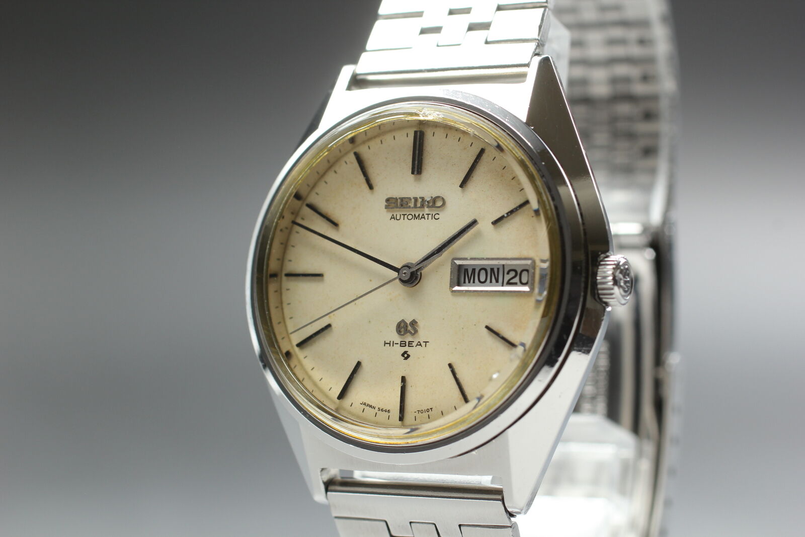 [Exc+4] SEIKO Grand Seiko High Beat 5646-7010 Day Date Vintage Watch From JAPAN