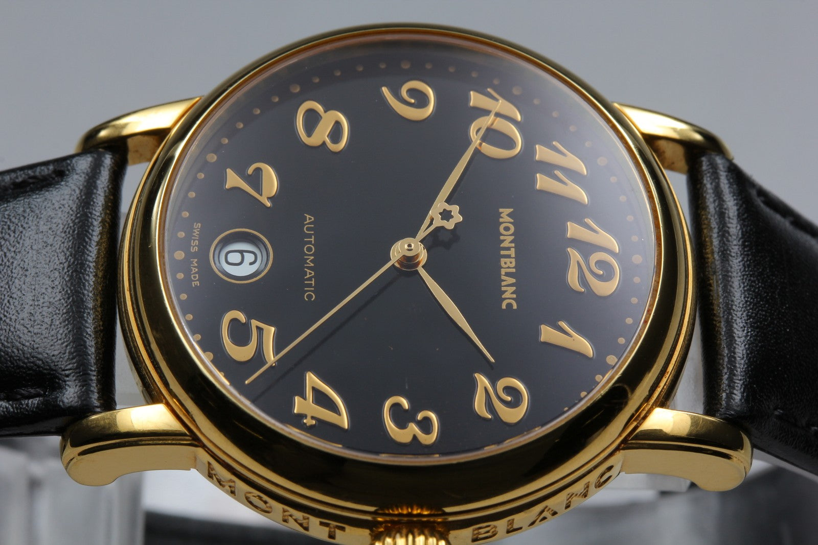 MONTBLANC Meisterstuck 7004 Automat Black Dial Men's Watch 35mm JAPAN Box