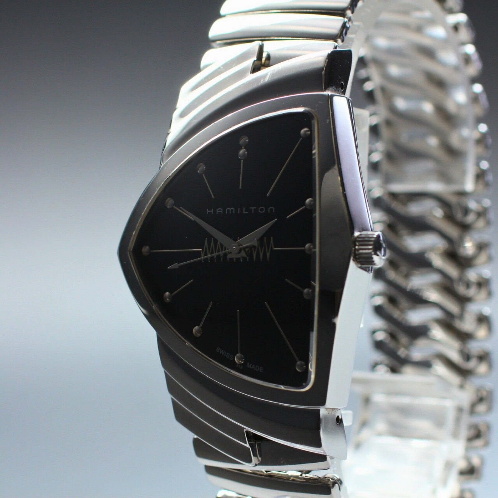 New Batt[Exc+5] Hamilton Ventura H244810 Elvis Presley 75th Limited Quartz Watch