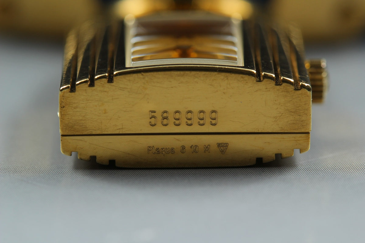 [Overhauled] HERMES Kelly Watch Gold Dial Blue "W" Woman's Quartz Watch Vintage