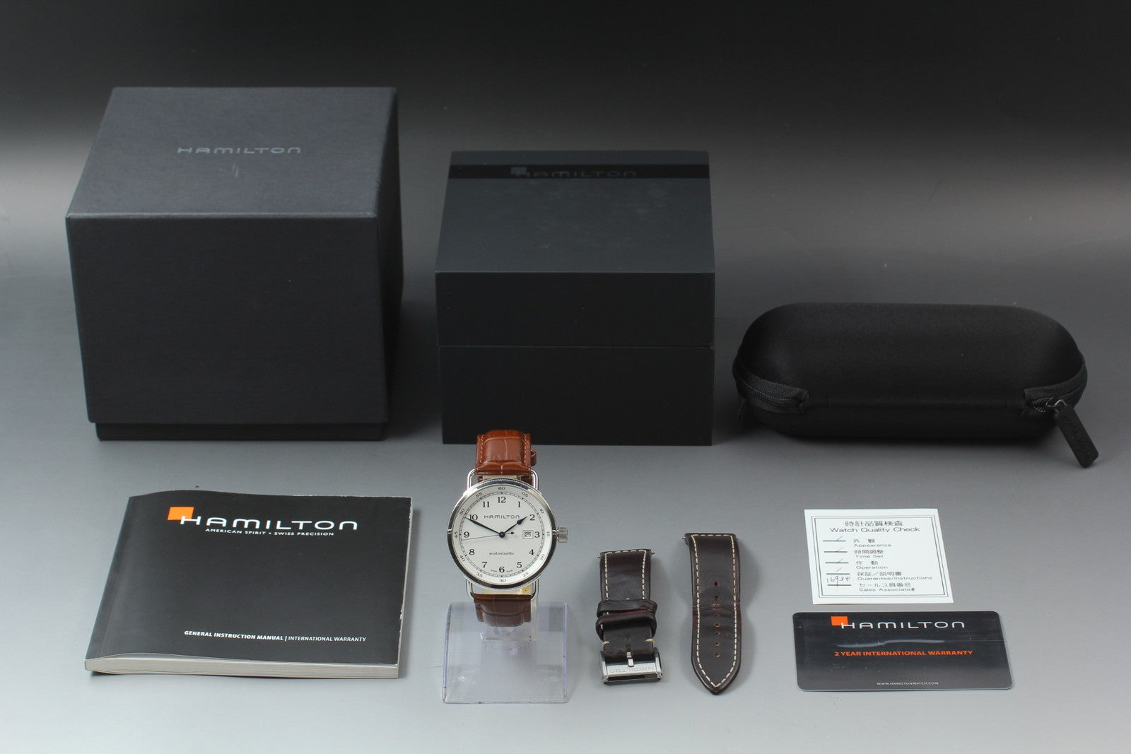 Hamilton Khaki Pioneer H777150 43mm White Dial Brown Automatic Men's W