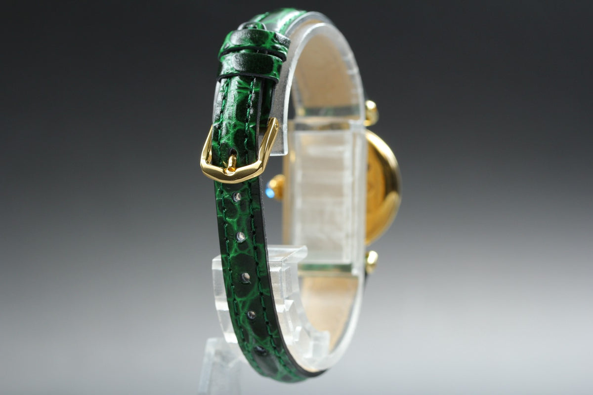 Cartier Must Colisee Vermeil 590002 Green Gold Women's Qz Watch Vintage [Box]