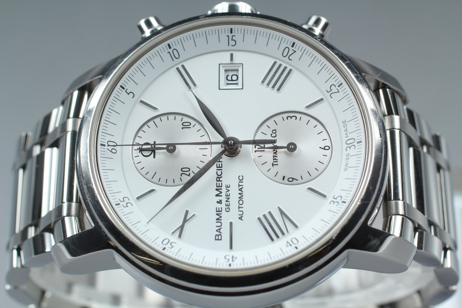 BAUME＆MERCIER Classima 65591 White Automatic Men's Watch 42mm JAPAN Box