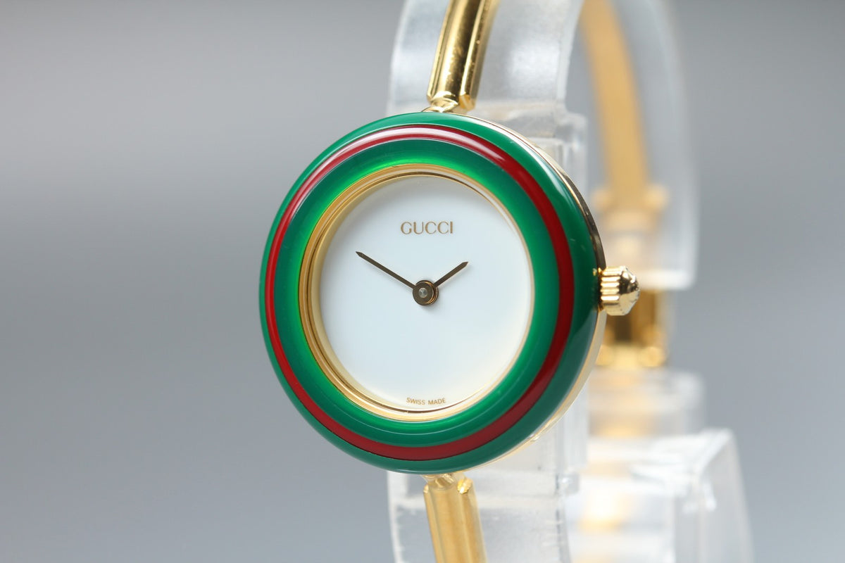 [Overhauled] Gucci Change Bezel 11/12.2 12 Colors Gold Women's Quartz Watch Box
