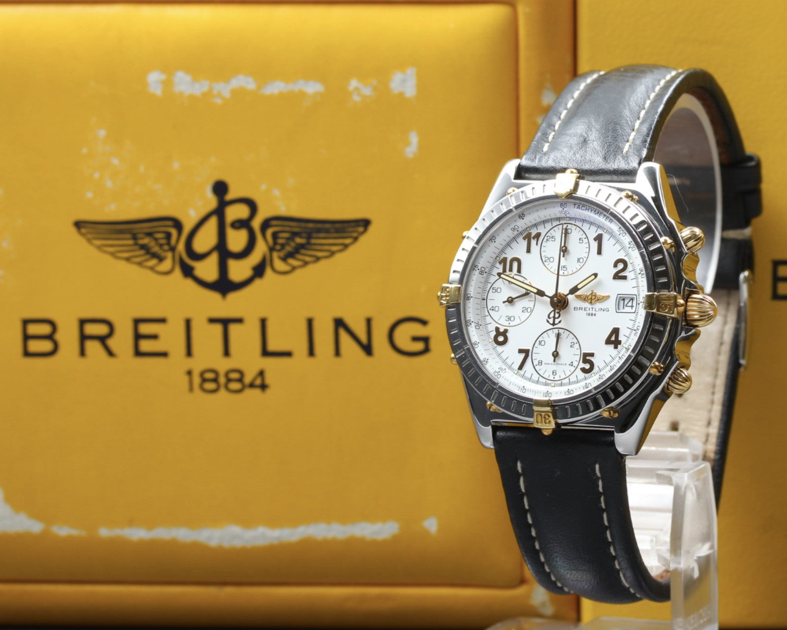 BREITLING Chronomat B13050.1 White Black 39mm Chronograph AT Men's Watch [w/Box]