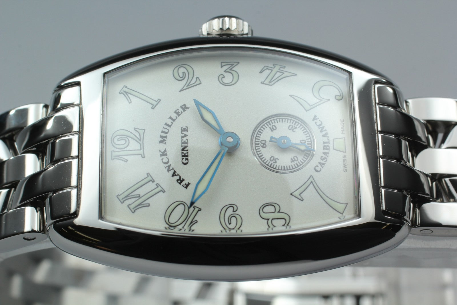 [Near MINT Box] Franck Muller Tonneau Curvex 1750S6 Silver Manual Women's Watch