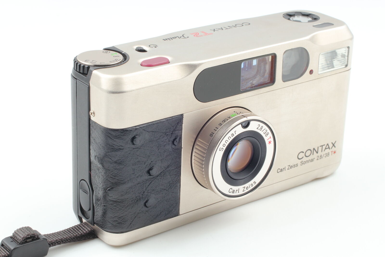 【 Near MINT / Strap 】 CONTAX T2 Limited Platin 35mm Film Camera From JAPAN