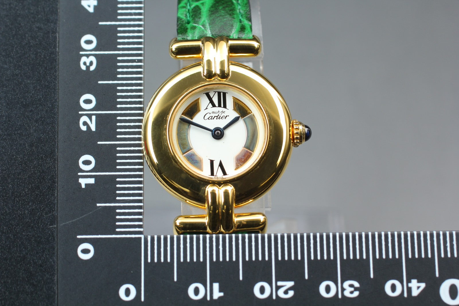 Vintage [Near MINT- Pouch] Cartier Must Colisee Vermeil 590002 Women's Qz Watch