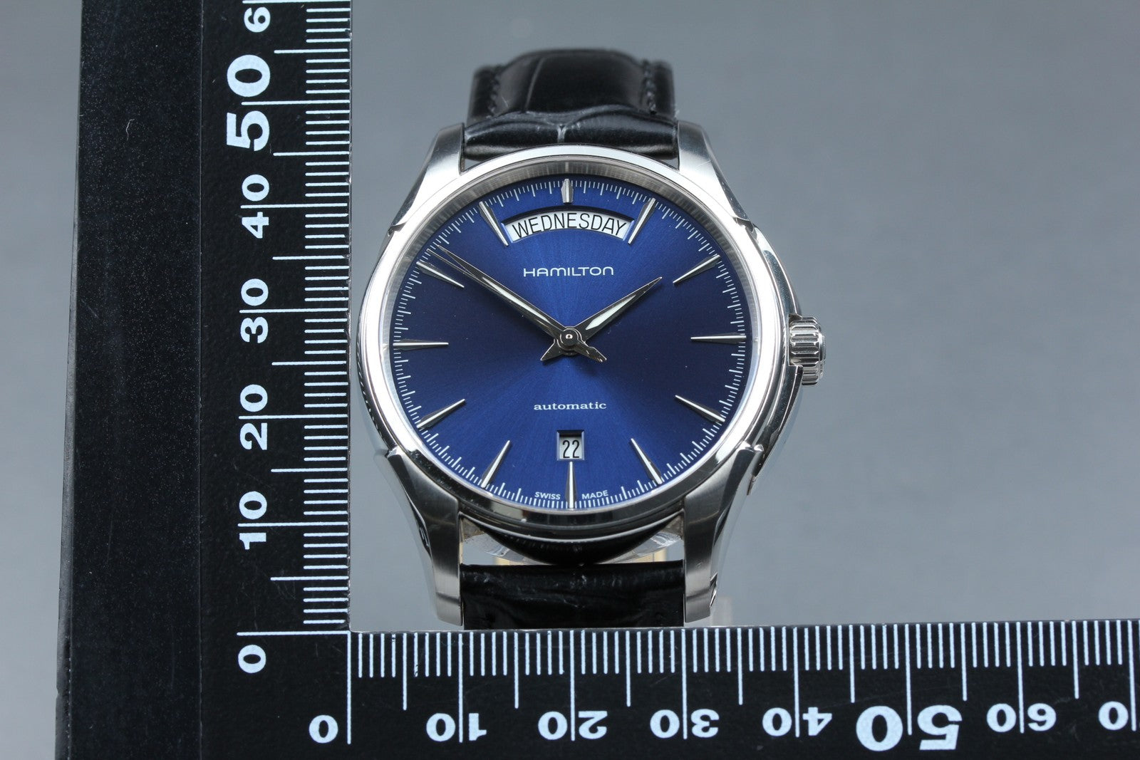 Hamilton Jazzmaster H325051 Automatic Navy Day/Date Men's Watch 40mm Exc+5*Box