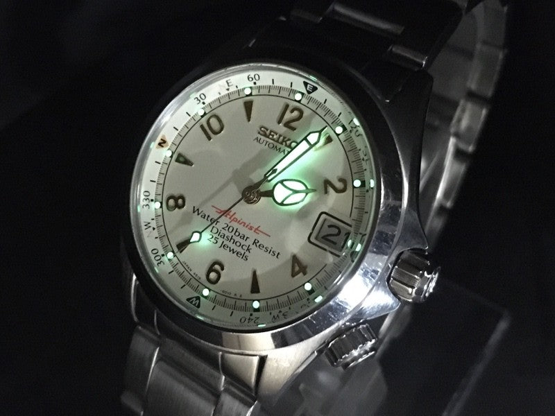 [Overhauled] SEIKO Red Alpinist 4S15-6000 SCVF007 Cream Automatic Men's JAPAN