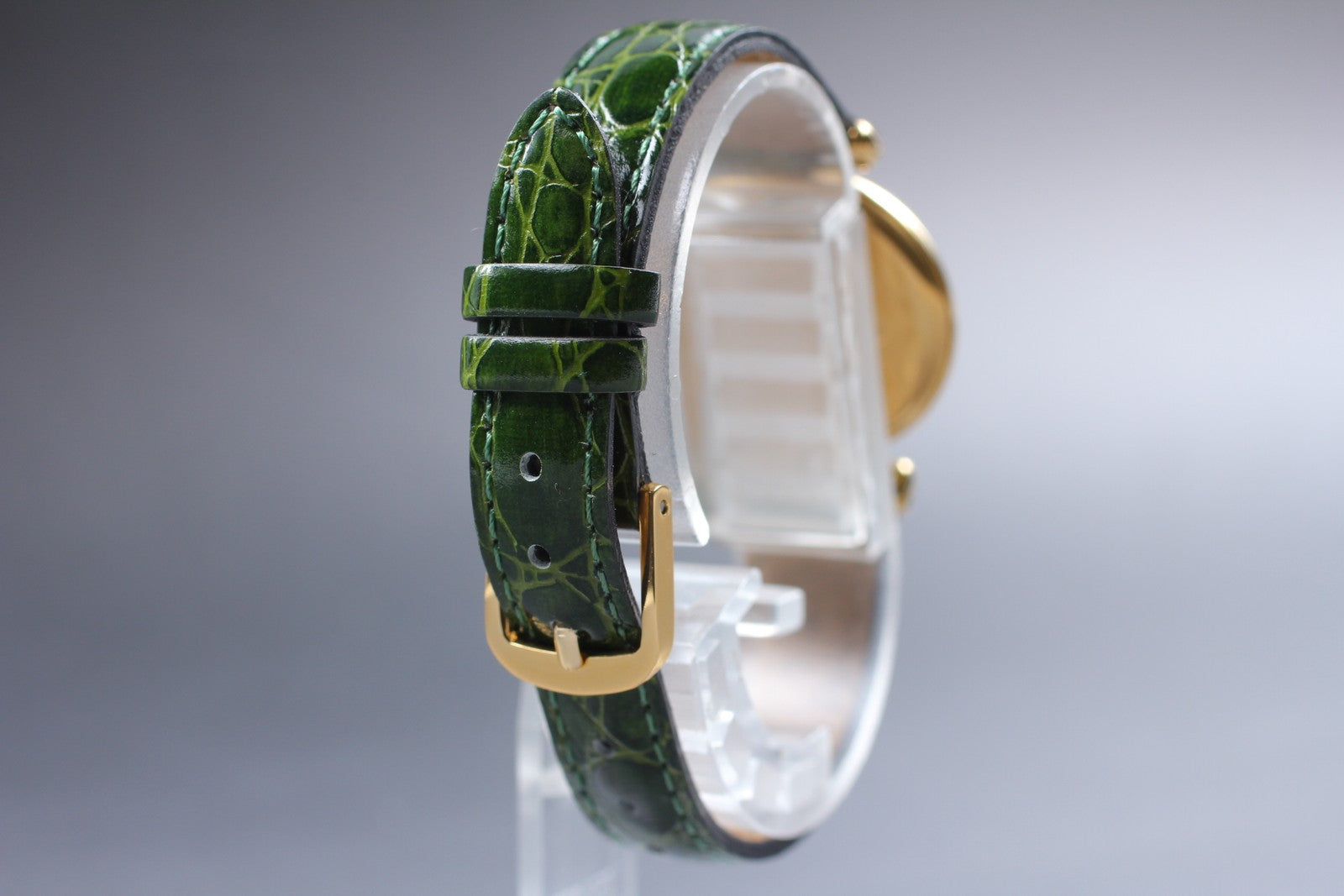 Vintage [Exc+5] Cartier Must Colisee Vermeil 590002 Green Women's Quartz Watch