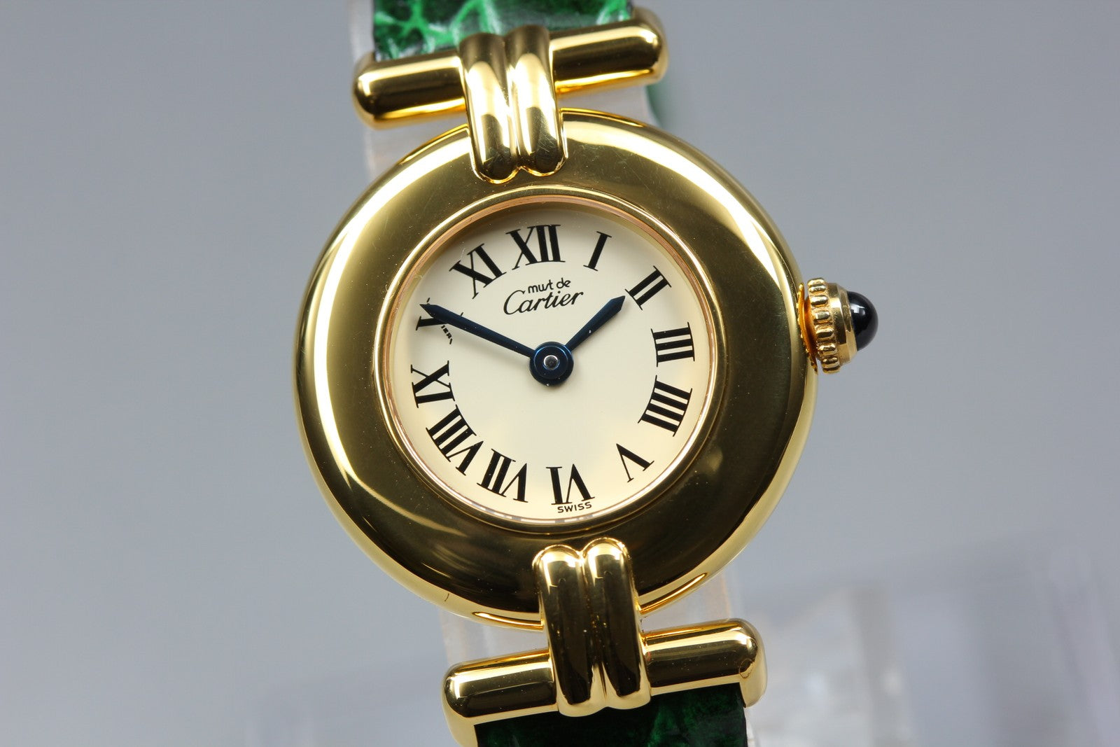 Cartier Must Colisee Vermeil 590002 Green Gold Women's Qz Watch Vintage [Pouch]