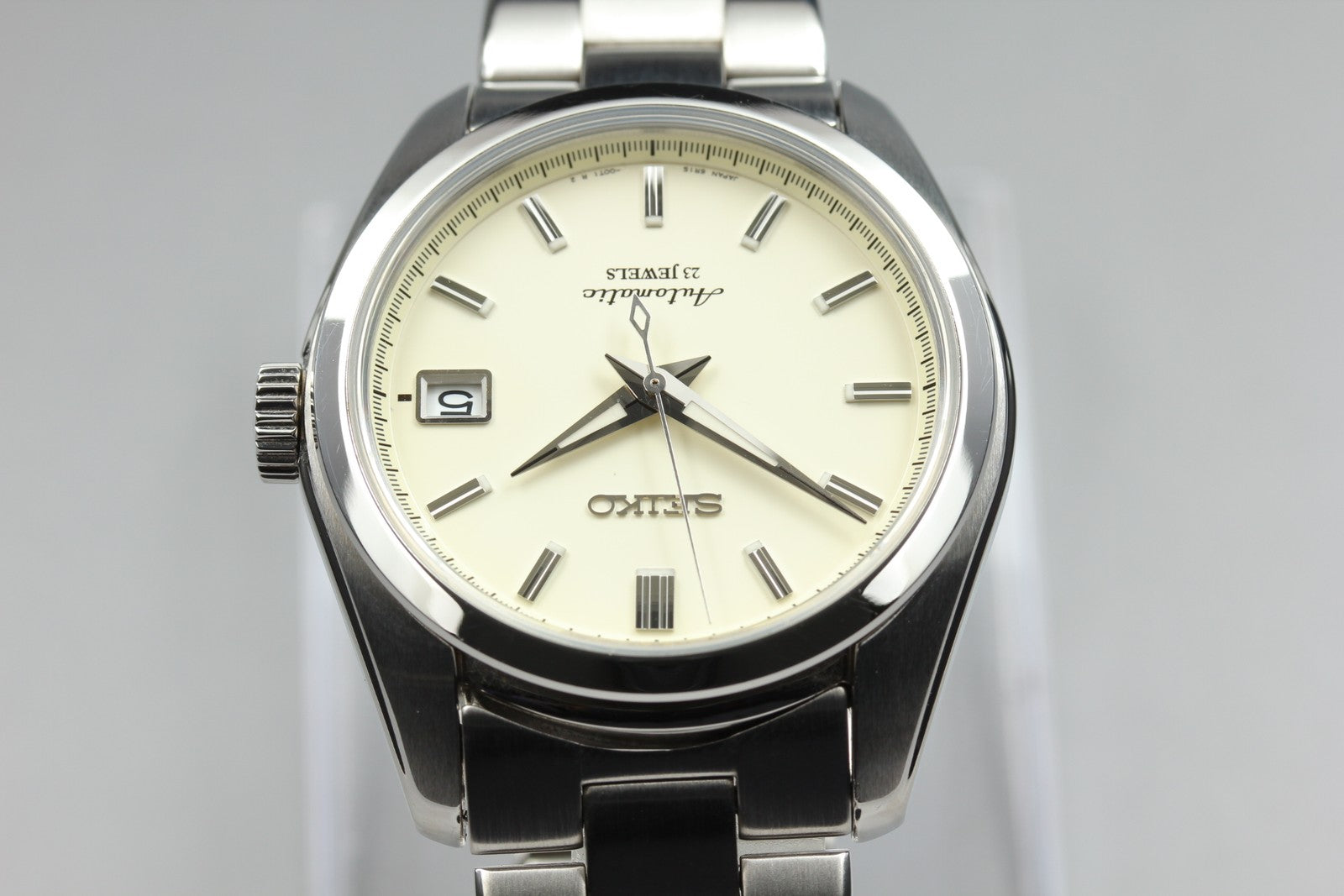 SEIKO Mechanical 6R15-00C1 Automatic White Dial Date Men's Watch 37mm From JAPAN