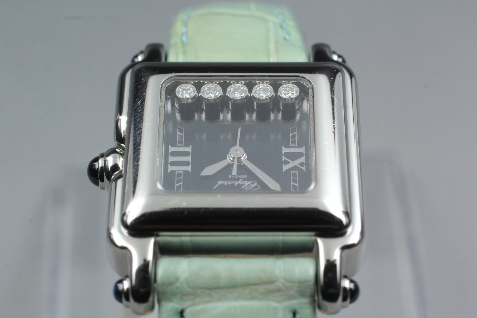 [Exc+5 Box] Chopard Happy Sport 27/8892-23 Diamond Navy Quartz Women’s Watch