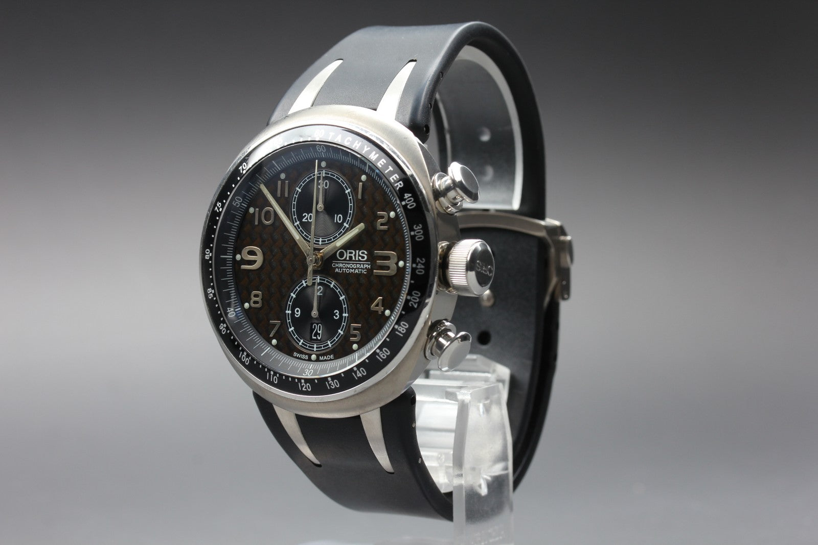 Limited ORIS Williams TT3 7587 Automatic Chronograph Brown Dial Men's Watch 43mm